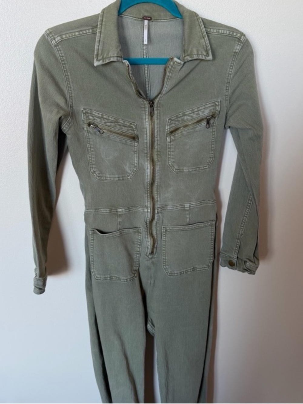 FREE PEOPLE Lennox Jumpsuit in Olive Green
